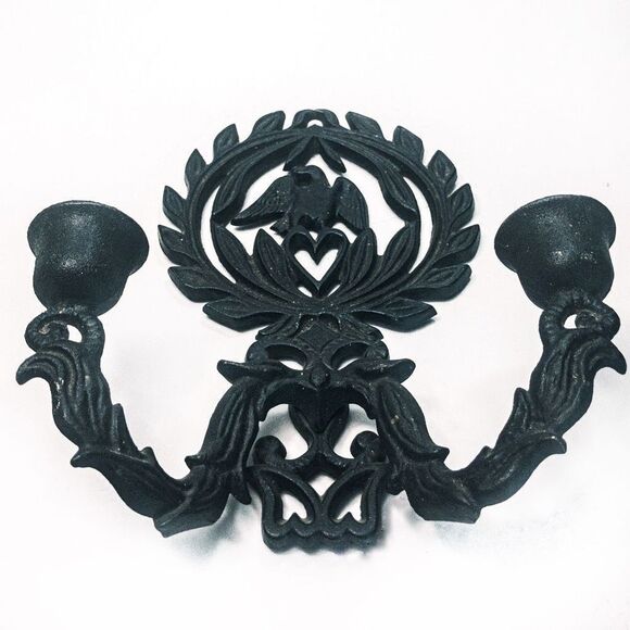 VTG Federalist Eagle Cast Iron Wall Sconce - Picture 8 of 10